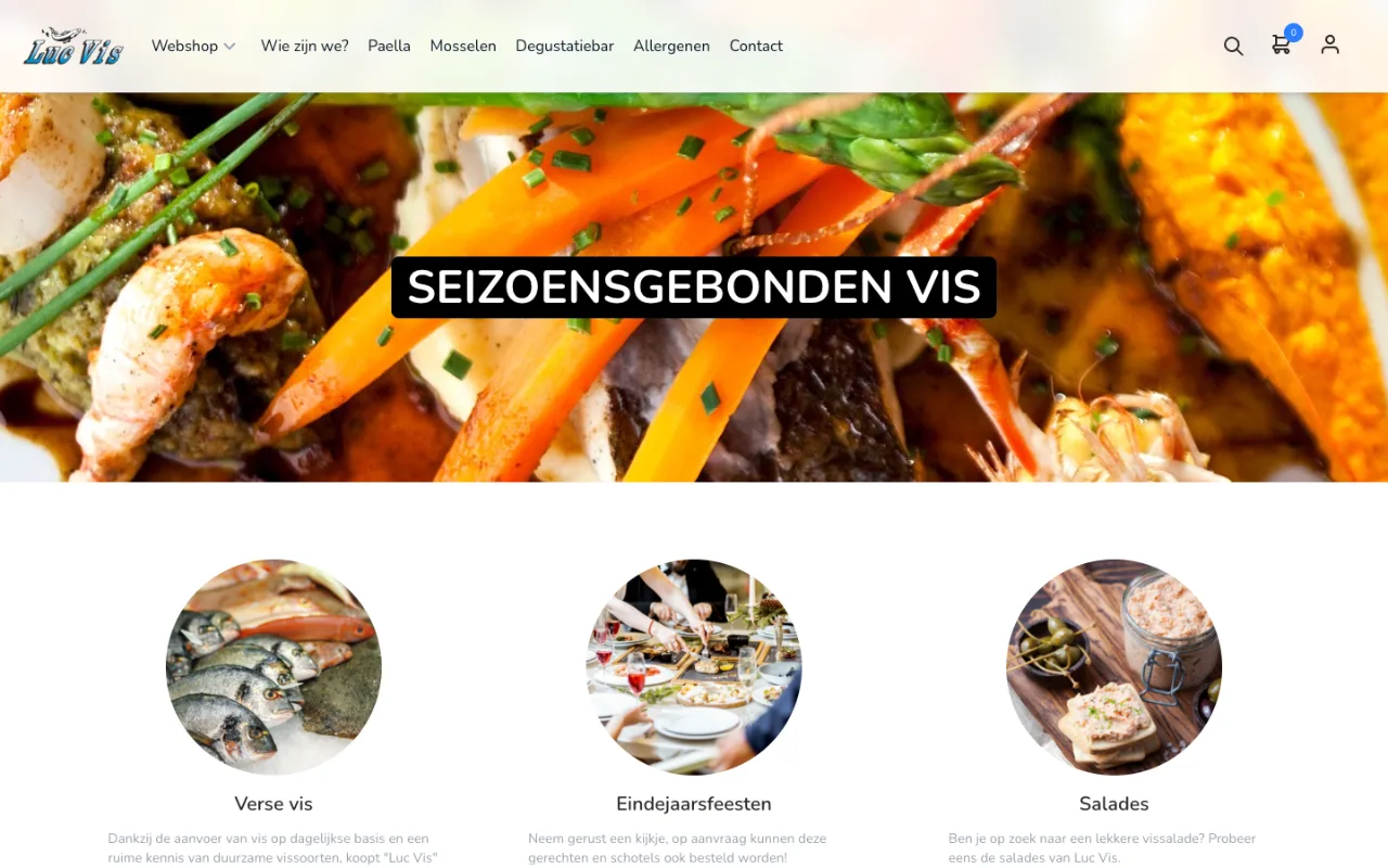 Screenshot van de website van Luc Vis